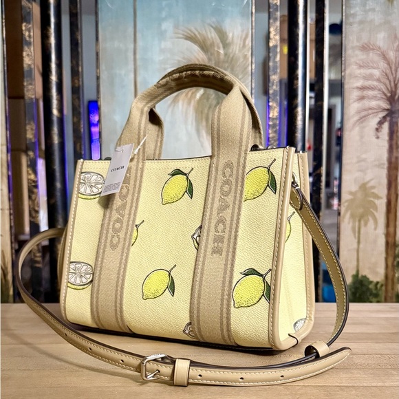 Coach Smith Crossbody Tote Bag 24 With Lemon Print in Silver Garden Glade Multi - Picture 5 of 13